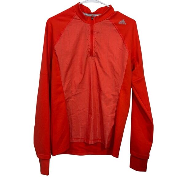 Adidas Running Supernova Orange Half Zip Long Sleeve Activewear Top - Picture 1 of 4